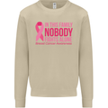 Breast Cancer Awareness Nobody Fights Alone Mens Sweatshirt Jumper Sand