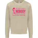 Breast Cancer Awareness Nobody Fights Alone Mens Sweatshirt Jumper Sand