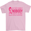Breast Cancer Awareness Nobody Fights Alone Mens T-Shirt Cotton Gildan Light Pink