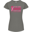 Breast Cancer Awareness Nobody Fights Alone Womens Petite Cut T-Shirt Charcoal