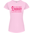 Breast Cancer Awareness Nobody Fights Alone Womens Petite Cut T-Shirt Light Pink