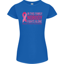 Breast Cancer Awareness Nobody Fights Alone Womens Petite Cut T-Shirt Royal Blue