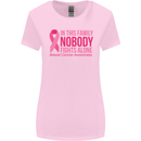 Breast Cancer Awareness Nobody Fights Alone Womens Wider Cut T-Shirt Light Pink