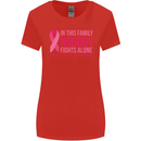 Breast Cancer Awareness Nobody Fights Alone Womens Wider Cut T-Shirt Red