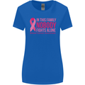 Breast Cancer Awareness Nobody Fights Alone Womens Wider Cut T-Shirt Royal Blue