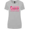 Breast Cancer Awareness Nobody Fights Alone Womens Wider Cut T-Shirt Sports Grey