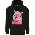 Breast Cancer Awareness October Cat Childrens Kids Hoodie Black