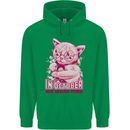 Breast Cancer Awareness October Cat Childrens Kids Hoodie Irish Green