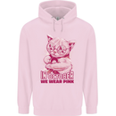 Breast Cancer Awareness October Cat Childrens Kids Hoodie Light Pink