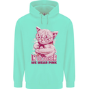 Breast Cancer Awareness October Cat Childrens Kids Hoodie Peppermint