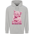 Breast Cancer Awareness October Cat Childrens Kids Hoodie Sports Grey