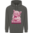 Breast Cancer Awareness October Cat Childrens Kids Hoodie Storm Grey