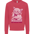 Breast Cancer Awareness October Cat Kids Sweatshirt Jumper Heliconia