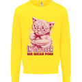 Breast Cancer Awareness October Cat Kids Sweatshirt Jumper Yellow