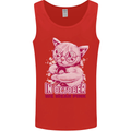 Breast Cancer Awareness October Cat Mens Vest Tank Top Red