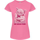 Breast Cancer Awareness October Cat Womens Petite Cut T-Shirt Azalea