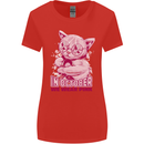 Breast Cancer Awareness October Cat Womens Wider Cut T-Shirt Red