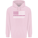 Breast Cancer Awareness USA Flag Childrens Kids Hoodie Light Pink