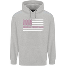 Breast Cancer Awareness USA Flag Childrens Kids Hoodie Sports Grey