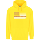 Breast Cancer Awareness USA Flag Childrens Kids Hoodie Yellow