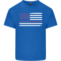 Breast Cancer Awareness USA Flag Kids T-Shirt Childrens Royal Blue