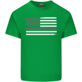 Breast Cancer Awareness USA Flag Mens Cotton T-Shirt Tee Top Irish Green