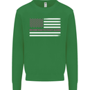 Breast Cancer Awareness USA Flag Mens Sweatshirt Jumper Irish Green