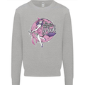 Breast Cancer Awareness Witch Halloween Kids Sweatshirt Jumper Sports Grey