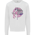 Breast Cancer Awareness Witch Halloween Kids Sweatshirt Jumper White