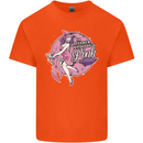 Breast Cancer Awareness Witch Halloween Kids T-Shirt Childrens Orange