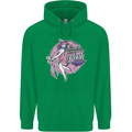 Breast Cancer Awareness Witch Halloween Mens 80% Cotton Hoodie Irish Green