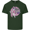 Breast Cancer Awareness Witch Halloween Mens Cotton T-Shirt Tee Top Forest Green