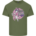 Breast Cancer Awareness Witch Halloween Mens Cotton T-Shirt Tee Top Military Green