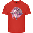 Breast Cancer Awareness Witch Halloween Mens Cotton T-Shirt Tee Top Red