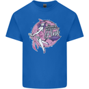 Breast Cancer Awareness Witch Halloween Mens Cotton T-Shirt Tee Top Royal Blue
