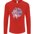 Breast Cancer Awareness Witch Halloween Mens Long Sleeve T-Shirt Red