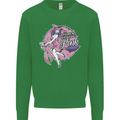 Breast Cancer Awareness Witch Halloween Mens Sweatshirt Jumper Irish Green