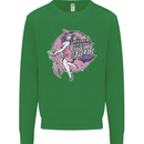 Breast Cancer Awareness Witch Halloween Mens Sweatshirt Jumper Irish Green