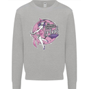 Breast Cancer Awareness Witch Halloween Mens Sweatshirt Jumper Sports Grey