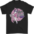 Breast Cancer Awareness Witch Halloween Mens T-Shirt 100% Cotton Black