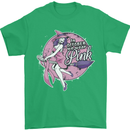 Breast Cancer Awareness Witch Halloween Mens T-Shirt 100% Cotton Irish Green