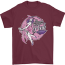 Breast Cancer Awareness Witch Halloween Mens T-Shirt 100% Cotton Maroon
