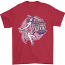 Breast Cancer Awareness Witch Halloween Mens T-Shirt 100% Cotton Red