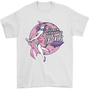 Breast Cancer Awareness Witch Halloween Mens T-Shirt 100% Cotton White