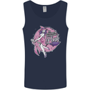 Breast Cancer Awareness Witch Halloween Mens Vest Tank Top Navy Blue