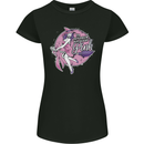 Breast Cancer Awareness Witch Halloween Womens Petite Cut T-Shirt Black