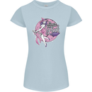 Breast Cancer Awareness Witch Halloween Womens Petite Cut T-Shirt Light Blue