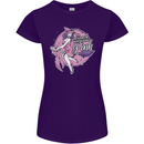 Breast Cancer Awareness Witch Halloween Womens Petite Cut T-Shirt Purple