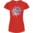 Breast Cancer Awareness Witch Halloween Womens Petite Cut T-Shirt Red