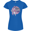 Breast Cancer Awareness Witch Halloween Womens Petite Cut T-Shirt Royal Blue